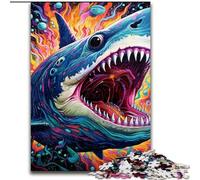 Puzzle 1000 pièces pour Adultes, Motif Animalier, Requin, Jeu Familial interactif, décoration d'intérieur, Casse-tête, Taille 38x26cm