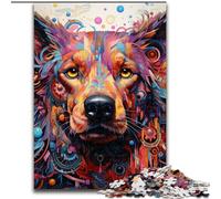 Puzzle 1000 pièces pour Adultes, Motif Animaux et Chiens colorés, en Carton, pour Les Parents, Les Amoureux et Les Amis(à partir de 14 Ans) 1000 pièces(26x38cm)