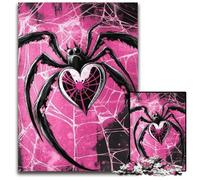 Puzzle 1000 pièces pour Adultes, Motif araignée Rose, en Carton, pour s'amuser en Famille, idéal pour décorer Un Bureau 14 Ans et Plus, 26x38cm