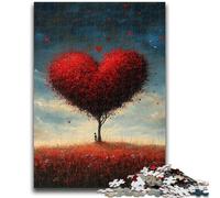 Puzzle 1000 pièces pour Adultes, Motif Arbre d'amour, Anti-Stress, pour Passer Un Bon Moment, Interaction Parent-Enfant (75x50cm)