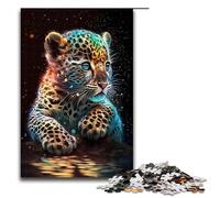 Puzzle 1000 pièces pour Adultes Motif bébé léopard Cosmique à Monter soi même Idéal comme Cadeau de Noël pour Les Adolescents de 14 Ans et Plus Dimensions 75x50cm