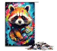 Puzzle 1000 pièces pour Adultes Motif bébé Robot Raton Laveur par SplattersLots Puzzle épais et coloré Cadeau d'anniversaire décoration Murale 75 x 50 cm
