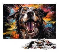 Puzzle 1000 pièces pour Adultes Motif Berger psychédélique coloré décoration Murale Cadeau d'anniversaire Art Mural 1000 pièces (75 x 50 cm)