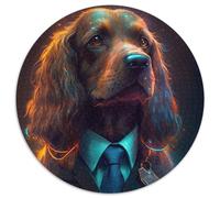 Puzzle 1000 pièces pour Adultes, Motif Boss Golden Retriever, Cadeau de Noël pour Adolescents, réduction du Stress, Cadeau Unique et Cool pour la Famille, 1000 pièces (67,5x67,5cm)