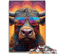 Puzzle 1000 pièces pour Adultes, Motif Buffle, 1000 pièces pour Adultes, défi d'intelligence cérébrale, Jouets addictifs pour la décoration de la Maison (26x38cm)