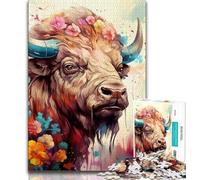 Puzzle 1000 pièces pour Adultes, Motif Buffle, pour Adolescents et Adultes Relax Games est Un pour Toute la Famille 75x50cm