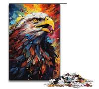 Puzzle 1000 pièces pour Adultes Motif buse du Ciel psychédélique coloré Jeu éducatif en Bois Jouet de défi 1000 pièces (38 x 26 cm)