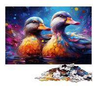 Puzzle 1000 pièces pour Adultes Motif Canard coloré et Mignon Jouet éducatif en Papier 1000 pièces (38 x 26 cm)