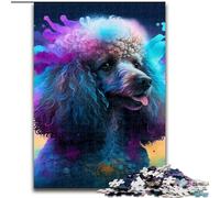 Puzzle 1000 pièces pour Adultes, Motif Caniche Fantastique, en Bois, Dimensions 50x75cm, idéal pour la décoration intérieure, idéal comme Cadeau de Noël et de Nouvel an pour Les Adolescents.