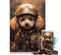 Puzzle 1000 pièces pour Adultes, Motif Caniche Soldat, découpe précise, Art, Jeu créatif et intellectuel, Loisir, Jeu Amusant, Cadeau d'anniversaire (50x75cm)