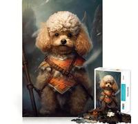 Puzzle 1000 pièces pour Adultes, Motif Caniche Viking, Jeu de réflexion Amusant et Complexe, pour Noël (38x26cm)