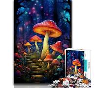 Puzzle 1000 pièces pour Adultes, Motif Champignons colorés, 1000 pièces pour Adultes, Jeu Stimulant pour Tous, pour Femmes, Cadeaux pour Hommes (Taille 75x50cm)