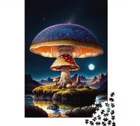 Puzzle 1000 pièces pour Adultes - Motif Champignons Lumineux - Jeu de Puzzle Artistique à Faire soi-même pour Toute la Famille - 38 x 26 cm