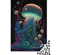 Puzzle 1000 pièces pour Adultes, Motif Champignons psychédéliques, Puzzle carré créatif pour Adultes, Puzzles en Bois, décoration d'intérieur, 1000 pièces (75 x 50 cm)