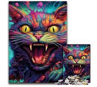 Puzzle 1000 pièces pour Adultes, Motif Chat coloré, idéal pour Un Divertissement Relaxant, Un Cadeau de Noël ou Une décoration d'intérieur 50x75cm / 19,68x29,52 Pouces.