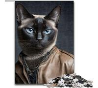 Puzzle 1000 pièces pour Adultes, Motif Chat élégant, en Carton, Cadeau pour Hommes et Femmes, idéal pour Tous Les Jours et Occasions spéciales, 1000 pièces(26x38cm)