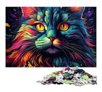 Puzzle 1000 Pièces pour Adultes Motif Chat Fantaisie Bizarre Puzzle Puzzle en Papier Jouet Éducatif 1000 Pièces (38x26cm)