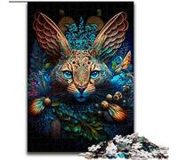 Puzzle 1000 pièces pour Adultes, Motif Chat Fantaisie coloré en Bois, Cadeau pour Hommes et Femmes, idéal pour Tous Les Jours et Occasions spéciales, 1000 pièces(50x75cm)