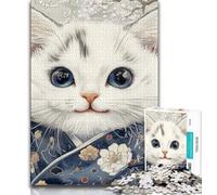 Puzzle 1000 pièces pour Adultes, Motif Chat Fantastique, stimule Le Cerveau, Jouets addictifs pour cultiver la Patience, Cadeau d'anniversaire (38x26cm)