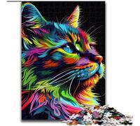 Puzzle 1000 pièces pour Adultes, Motif Chat Pop Art, en Bois, idéal pour Noël et Le Nouvel an, 50x75cm. Un pour Noël ou Un Anniversaire.