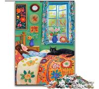 Puzzle 1000 pièces pour Adultes, Motif Chat, pour stimuler Le Cerveau, Jouets addictifs pour cultiver la Patience, décoration Parfaite (Taille 50x75cm)
