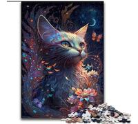 Puzzle 1000 pièces pour Adultes, Motif Chat Spirituel, en Bois, Cadeau pour Hommes et Femmes, idéal pour Tous Les Jours et Occasions spéciales, 1000 pièces(50x75cm)