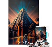 Puzzle 1000 pièces pour Adultes Motif Chichen Itza Jeu éducatif et Stimulant idéal pour se détendre améliorer sa mémoire Cadeau d'anniversaire (50x75cm)