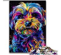 Puzzle 1000 pièces pour Adultes, Motif Chien Bichon Havanais, décoration d'intérieur, pour Noël et Le Nouvel an des Adolescents (Taille : 50x75cm)