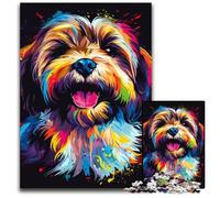 Puzzle 1000 pièces pour Adultes, Motif Chien Bichon Havanais, idéal pour Les fêtes, Les Anniversaires et Les soirées Jeux en Famille 26x38cm/10,23x14,96 Pouces.