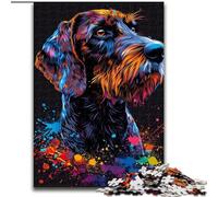 Puzzle 1000 pièces pour Adultes, Motif Chien Braque Allemand à Poil Dur, en Bois, pour Adolescents et Famille - Jeu de réflexion à Faire soi-même, 1000 pièces(50x75cm)