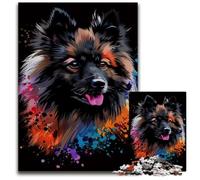 Puzzle 1000 pièces pour Adultes, Motif Chien Keeshond, Cadeau pour Hommes et Femmes, idéal pour Tous Les Jours et Occasions spéciales, 50x75cm/19,68x29,52 Pouces