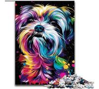 Puzzle 1000 pièces pour Adultes, Motif Chien Maltais, en Bois, Jeu interactif Familial, décoration d'intérieur, défi cérébral, Cadeau, 1000 pièces(50x75cm)