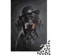 Puzzle 1000 Pièces pour Adultes Motif Chien Saucisse en Bois (75x50cm)
