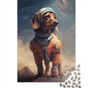 Puzzle 1000 Pièces pour Adultes Motif Chien Saucisse Mars en Bois pour Toute la Famille 1000 Pièces (75x50cm)