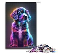 Puzzle 1000 pièces pour Adultes Motif Chiot Arc en Ciel Mignon à Monter soi même Idée Cadeau Parfaite pour Noël à partir de 14 Ans Dimensions 75x50cm