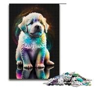 Puzzle 1000 pièces pour Adultes Motif Chiot coloré et Mignon idéal pour Les Adolescents de 14 Ans et Plus 75 x 50 cm