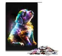 Puzzle 1000 pièces pour Adultes Motif Chiot Galaxie Mignon Cadeau d'anniversaire décoration Murale 75 x 50 cm