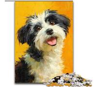 Puzzle 1000 pièces pour Adultes, Motif Chiot Heureux, idéal pour Les Anniversaires et Les fêtes (Taille 26x38cm)