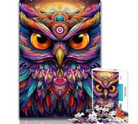 Puzzle 1000 pièces pour Adultes, Motif Chouette Fantastique, Jouets éducatifs et Anti-Stress, idéal pour la décoration de Bureau (75x50cm)