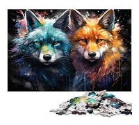 Puzzle 1000 pièces pour Adultes Motif Ciel étoilé et Renard idéal pour la Famille activités à la Maison Cadeau d'anniversaire Cadeau de Voyage 1000 pièces (38 x 26 cm)