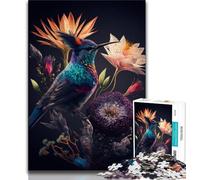 Puzzle 1000 pièces pour Adultes Motif Colibri coloré 1000 pièces pour Adolescents idée Cadeau d'anniversaire pour Adultes Jeu Familial et Passe-Temps 38x26cm