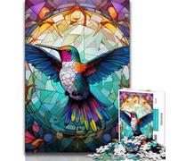 Puzzle 1000 pièces pour Adultes, Motif Colibri psychédélique, 1000 pièces pour Adolescents, Cadeau d'anniversaire, décoration Murale pour Les Enfants de 14 Ans et Plus, 50x75cm