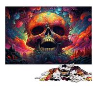 Puzzle 1000 pièces pour Adultes Motif crâne Cosmique coloré décoration Murale Cadeau d'anniversaire 1000 pièces (38 x 26 cm)