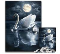 Puzzle 1000 pièces pour Adultes, Motif Cygne Blanc, en Carton, idéal pour stimuler Le Cerveau, pour Les Adolescents et décoration d'intérieur, 26x38cm