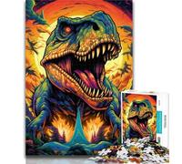 Puzzle 1000 pièces pour Adultes, Motif Dinosaure coloré, pour Adultes et Adolescents, Jeux éducatifs, décoration d'intérieur, Collection d'artistes, Beaux-Arts, 75x50cm