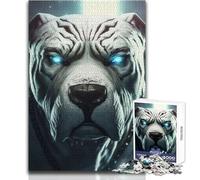 Puzzle 1000 pièces pour Adultes, Motif Dogue Argentin Cyber, idéal pour Les Moments de détente Jeu fiable et précis Dimensions:38x26cm