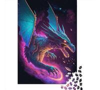 Puzzle 1000 Pièces pour Adultes Motif Dragon de l'Espace Rectangulaire Créatif Jeu de Décompression 1000 Pièces (38x26cm)