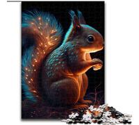Puzzle 1000 pièces pour Adultes, Motif écureuil, Lumineux, en Carton, idéal pour Un Anniversaire, Noël, Halloween, 1000 pièces(26x38cm)