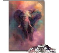 Puzzle 1000 pièces pour Adultes, Motif éléphant, Difficile, avec des pièces de Formes aléatoires entièrement imbriquées (Taille 50x75cm)