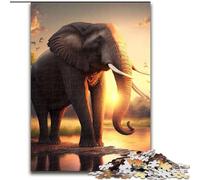Puzzle 1000 pièces pour Adultes, Motif éléphants, Un Art créatif Stimulant pour Les passionnés, Un pour se détendre (Taille : 26x38cm)